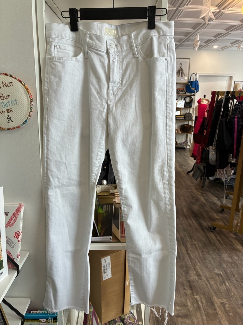 MOTHER White the rascal ankle snippet Straight-Leg Jeans